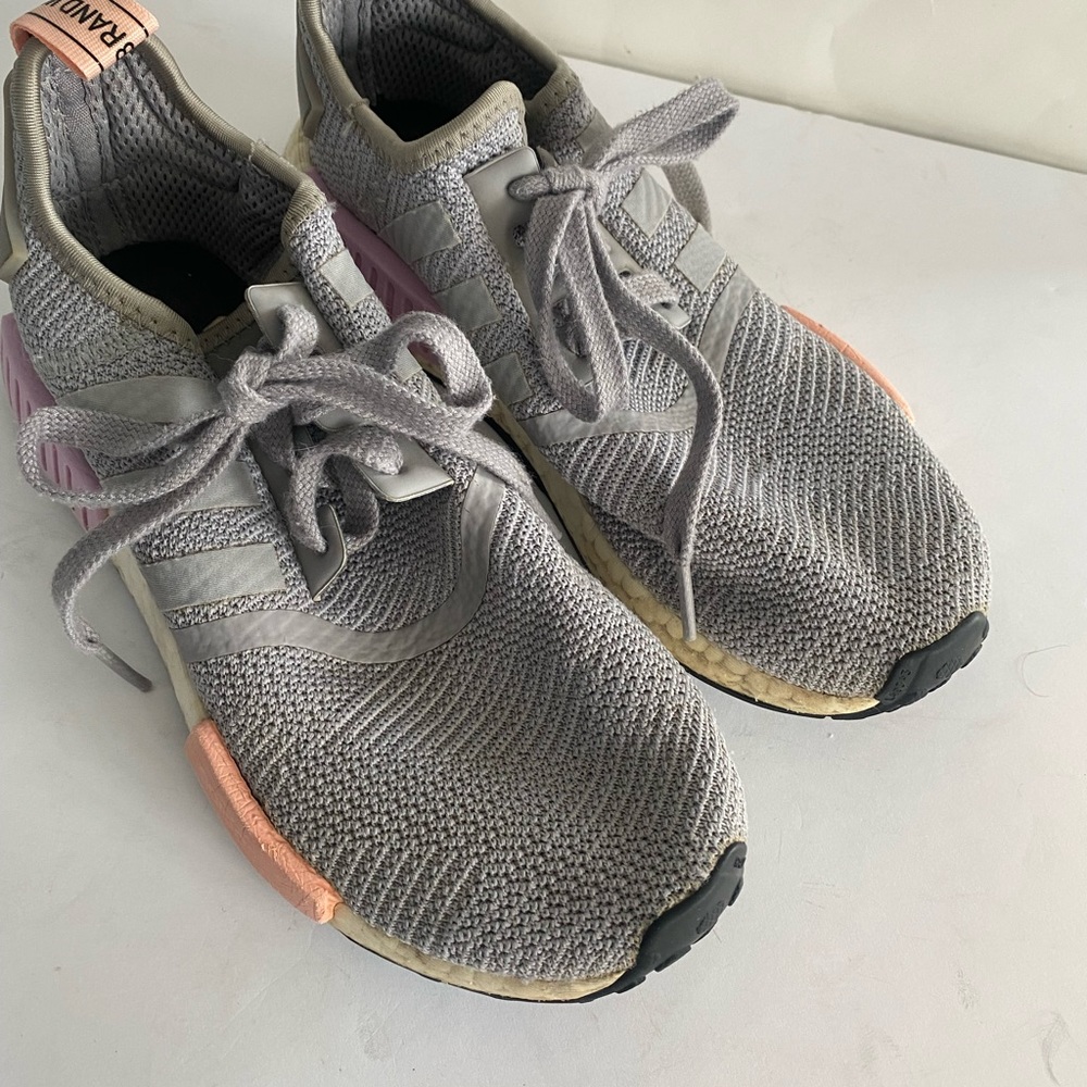 Adidas NMD R1 Light Granite Grey Women’s Athletic Shoes - Picture 4 of 10